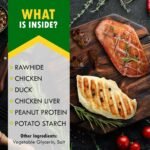 Dog Treats Rawhide Triple Flavor Duck & Chicken Human Grade Meat 300 Gr - Natural Pet Dried Snacks - Grain Free Long Lasting Chews for Large & Small Dogs - Best Sticks for Healthy Teeth - Image 5