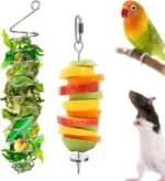 2Pcs Rat Enrichment Toys, 304 Stainless Steel Foraging Toy for Rats, Mice & Birds – Hanging Rodent Chew Toy, Slow Feeder, Small Animal Cage Accessories for Parakeets, Hamsters & Parrots - Image 2