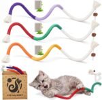 3-Pack Bent Cat Rope Toy, Pet Chew Toys, Interactive Tease Toys for Cats and Kittens, Bite-Proof Playthings, Cotton Rope Kitten Toys for Dental Care and Stress Relief, Pet Supplies - Image 2