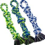 [3 Pack] Dog Rope Toys, Indestructible Dog Toys for Large and Medium Aggressive Chewers, Heavy Duty Dog Rope Toy for Large Breed, Cotton Tug of War Dog Chew Toys for Boredom, Teeth Cleaning - Image 2