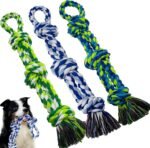 3 Pack Dog Rope Toys for Aggressive Chewers Large Breeds, Indestructible Tough Dog Toys, Interactive Dog Chew Teething Toys for Large and Medium Dogs, Durable Heavy Duty Tug Toys for Boredom - Image 2