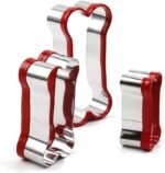 3 Pcs Dog Bone Cookie Cutter Set LM Dig Bone Cookies Cutters with PVC Coating for Protection, Adorable Cookie Cutters Used for Dog Cookies, Dog Bone Shaped Cookie Cutters - Image 2