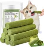 50g Cat Grass Teething Stick for Cat, Freezed Dried Cats Grass Treats Snacks, Edible Cats Chew Toys for Teeth Cleaning and Hairball Removal - Image 2