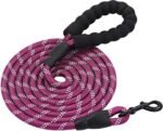 6FT/10FT Strong Dog Leashes with Comfortable Padded Handle and Highly Reflective Threads for Small Medium and Large Dogs (10 Feet x1/2'' (Pack of 1), Purple) - Image 2