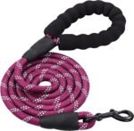6FT/10FT Strong Dog Leashes with Comfortable Padded Handle and Highly Reflective Threads for Small Medium and Large Dogs(6 Feet x1/2'' (Pack of 1), Purple) - Image 2
