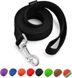 AMAGOOD 6 FT Puppy/Dog Leash, Strong and Durable Traditional Style Leash with Easy to Use Collar Hook,3/8" 5/8" 3/4" 1" Dog Lead Great for Small and Medium and Large Dog(Black,1" x 6 Feet) - Image 2