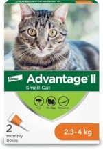 Advantage II Flea Treatment for Small Cats weighing between 2.3 kg to 4 kg (5 lbs. to 9 lbs.)-2 doses - Image 2