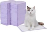 Amazon Basics Cat Pee Pads, 60 Count, Universal Fit for Litter Box, Odor Control with Lemon Scent, White/Purple - Image 2