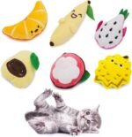 Andiker Cat Catnip Toy, 6 Pcs Fruit Type Cat Chew Toy with Catnip, Soft&Cute Plush Cat Toys for Indoor Cats to Playing Chewing Teeth Cleaning Cat Interactive Toys (6pcs) - Image 2