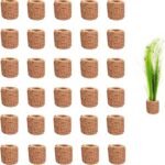 Aquarium Plant Holder Rings 30 Pcs – 2.5x2.5cm Ceramic Water Plant Anchors with 1.2cm Inner Diameter, Round Shape, Heavy Base – Aquatic Fastener for Tanks, Shrimp Tanks, Hydroponics - Image 2