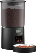 Automatic Cat Feeder,4.2L Timed Auto Pet Feeder Dispenser Dry Food,Programmable 6 Meals Per Day,10S Voice Record,Dual Power Supply,Detachable Cleaning,Transparent Black - Image 2