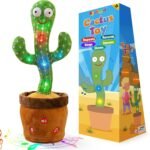 Ayeboovi Dancing Talking Cactus Baby Toy Mimicking Recording Cactus Toy Repeats What You Say 120 Songs Toddler Toys Easter Gifts for Kids Birthday Pranks for Toddlers Autism Toys for 3 4 5 6+ - Image 2
