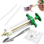 Baby Bird Feeding Kit 6PCS/Set 50ml Baby Birds Feeding Syringe with Hose and Spoons Hand Device with Scale and Positioning Screw for Sick Bird - Image 2