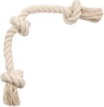 Barida Natural White Cotton Tough Dog Rope Toy. Non Toxic and Premium Rope Dog Tug Toy for Medium & Large Dogs. - Image 2