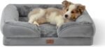 Bedsure Orthopedic Dog Bed Medium Size Dogs - Washable Medium Dog Cat Bed Waterproof, Comfort Pet Couch Sofa with Washable Removable Cover, Pets Bed with Nonskid Bottom, Grey, 28" - Image 2