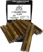 Beef Collagen Sticks for Dogs – 6” Inch 20 Pack – Long Lasting Chews for All Breeds – Single Ingredient Chew - Bully Stick Alternative - Rawhide Free - for Hips and Joints! - Image 2