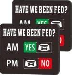 Beiyer Pet Feeding Reminder，2-Pack AM/PM Pet Feeding Tracker – Magnetic Fridge Sign with "Yes/No" Slider for Dogs & Cats | Prevent Overfeeding & Track Meals Effortlessly - Image 2