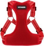 Best Pet Supplies Voyager, Fully Adjustable Step-in Mesh Harness with Reflective 3M Piping (Red, Medium) - Image 2