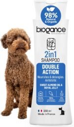 Biogance 2-in-1 Dog Shampoo and Conditioner, Enriched with Sweet Almond Oil and Royal Jelly (250ml), Nourishing and Hydrating for All Coat Types, Organic Ingredients, Made in France - Image 2