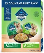 Blue Buffalo Delights Natural Wet Dog Food Filet Mignon in Gravy/NY Strip in Gravy 3.5 oz. Cup (Case of 12) - Image 2