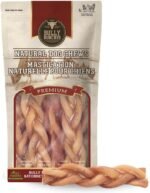 Bully Bunches All Natural Braided 6 Inch Bully Sticks – Odour Free, Rawhide Free, Chemical Free – Safe, Long Lasting Thick Beef Dog Chew Gnaws – Fully Digestible Treat for Small and Medium Dogs, 5 Pk - Image 2