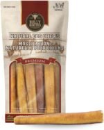 Bully Bunches Premium 6 Inch Jumbo Odour-Free Bully Sticks for Medium & Large Dogs - Consistently Sized, Long Lasting Chews - All Natural & Single Ingredient, 100% Beef Dog Treat, Rawhide Free, 6 Pk - Image 2