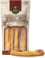 Bully Bunches Premium 6 Inch Monster Odour-Free Bully Sticks for Medium & Large Dogs - Long Lasting Chew Bones - All Natural & Single Ingredient, 100% Beef Dog Treat, Rawhide Alternative (8 Pk) - Image 2