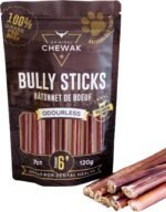 Bully Sticks for Dogs 6 Inch Standard - Premium Pack of 7 - Long-Lasting Chews for Small to Medium Dogs and Puppies - 100% Natural, Single Ingredient Dog Treat Supports Dental Health - Image 2
