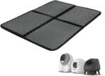 CATLINK Cat Litter Mat Double Layer for Automatic Cat Litter Box, Easy to Clean Kitty Litter Mats for Floor, Scatter Control, Black - Image 2