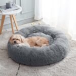 Calming Dog Bed & Cat Bed, Anti-Anxiety Donut Dog Cuddler Bed, Warming Cozy Soft Dog Round Bed, Fluffy Faux Fur Plush Dog Cat Cushion Bed for Small Medium Dogs and Cats (20"/24"/27"/30") - Image 2