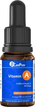 CanPrev Vitamin A Drops 15ml, 10,000IU Liquid Vitamin A with 450-Servings, Support Eye Health, Skin, Bone Wellness & Immune Function, Formulated with All-Trans-Retinyl-Palmitate - Vegan & Gluten-Free - Image 2
