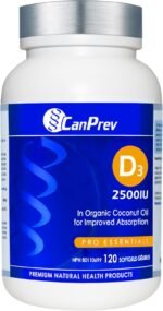 CanPrev Vitamin D3 2500 IU, 120 Softgels 120-Day Supply - Optimal Absorption with MCT Oil - Supports Overall Wellness, Bone Health & Dental Strength - Essential for Maintaining Healthy Vitamin D Level - Image 2