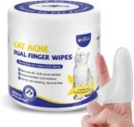 Cat Acne Chin Treatment – Dual-Finger Wipes for Feline Acne&Blackheads,Natural No-Rinse Formula,Gentle Skincare for Sensitive Cat Chin (60pcs) - Image 2