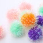 Cat Ball Toy Pom Pom Sparkle Fuzzy Balls 2 Inches Interactive Cat Toy 12 Pack - Image 2