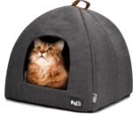 Cat Bed for Indoor Cats,Small Dog Bed,Cat Cave,Premium Small Animal Bed with Removable Washable Cushioned Pillow (Medium:15 * 15 * 15 inches) - Image 2