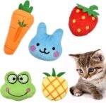Cat Catnip Toys, 5Pcs Soft Plush Cat Interactive Toys Cat Chewing Pillow Toys Kitten Toys Catnip Teeth Cleaning Toys for Cat Kitten Biting Chewing Kicking and Indoor Interactive - Image 2