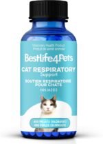 Cat Cold & Respiratory Infection Remedy, Breathe Easy Upper Respiratory Treatment for Cats Provides Natural Relief for Sneezing, Coughing, Nasal Congestion and Asthma, 400 Odorless, Tasteless Pills - Image 2