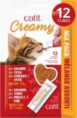 Catit Creamy Cat Treats Lickable, Assortment, 12 tubes, Hand-Fed Lickable Cat Treats, Healthy & Hydrating, Made With Fresh Ingredients, Gaterie Pour Chat - Image 2