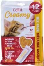 Catit Creamy Cat Treats Lickable, Assortment, 96 Tubes, Hand-Fed Lickable Cat Treats, Healthy & Hydrating, Made with Fresh Ingredients, Gaterie Pour Chat - Image 2