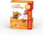 Catit Creamy Cat Treats Lickable, Chicken & Liver Flavor, 50 tubes, Mega Pack, Hand-Fed Lickable Cat Treats, Healthy & Hydrating, Made With Fresh Ingredients, Gaterie Pour Chat - Image 2