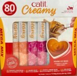 Catit Creamy Lickable Cat Treat, Healthy Cat Treat, 4 flavours, 80 tubes, 800g (80 X 10g) - Image 2