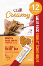 Catit Creamy Lickable Cat Treat, Healthy Cat Treat, Chicken & Liver, 12 Pack - Image 2