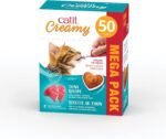 Catit Creamy Tuna Lickable Cat Treat - 50 Tubes - Mega Pack ,750.00 g (Pack of 1) - Image 2