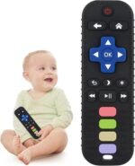 Chuya Baby Teether Toy Chew Toy for Babies 3-24 Months TV Remote Control Shape Teething Relief Baby Toys for Infants (Black) - Image 2