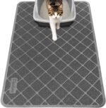 Conlun Cat Litter Mat Litter Trapping Mat, 61 x 43 cm, Premium Durable PVC Grid Mesh with Scatter Control, Non-Slip, Less Waste Cat Litter Box Mat, Urine Waterproof, Washable Easy Clean - Image 2