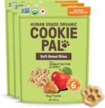 Cookie PAL Organic Soft Dog Treats (Peanut Butter & Apple), Made in Canada, Low Calorie Peanut Butter Puppy Biscuits, Human Grade Biscuits, Non-GMO, Perfect for Training Dog Treats, 250g (Pk of 3) - Image 2