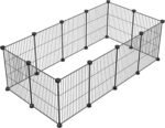 DIY Small Animal Playpen, Pet Playpen, Guinea Pig Cages, Rabbit Playpen, Small Animal Cage, Dog Playpen, Puppy Playpen, Indoor Portable Metal Wire Yard Fence, 15 X 12 Inch, 12 Panels, Black - Image 2