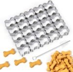 Dog Bone Crackers Cutter,25 Cavity Dog Cookie Cutter Small Animal Cookie Cutters for Baking,Biscuit Cutter Stainless Steel for Kids DIY,Bone Shaped Cookie Cutter for Treats - Image 2