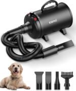 Dog Dryer, 5.2HP/ 3800W Pet Grooming High Velocity Force Blower with 4 Nozzles, Adjustable Speed and Temperature Dog Hair Dryers for Grooming - Image 2