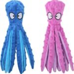 Dog Squeaky Toys Octopus - No Stuffing Crinkle Plush Dog Toys for Puppy Teething, Durable Interactive Dog Chew Toys for Small, Medium and Large Dogs Training and Reduce Boredom, 2 Pack - Image 2